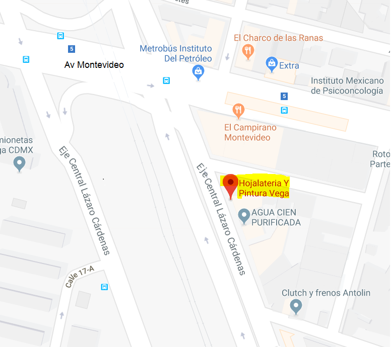 Ubicación Hojalatería y Pintura Vega